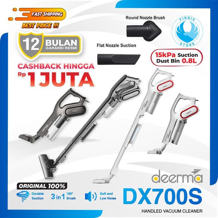 Glorious I.T Deerma Vacuum Cleaner 2 in 1 DX700 DX700S - Penyedot Debu - DX700S GRAY