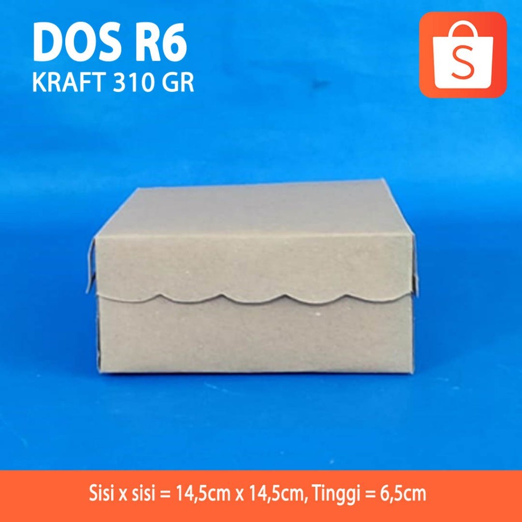 Dos Kue R6 Kraft 310 Gr s / Dos Kotak Kue Kraft 100 Pcs