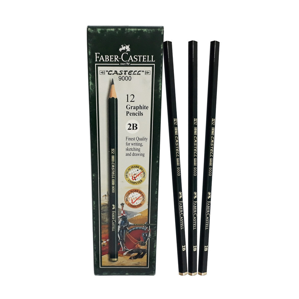 FABER CASTELL Pensil 2B - 8B, 2H, HB Faber Castell 9000 Pensil Anak Sekolah 1 pcs