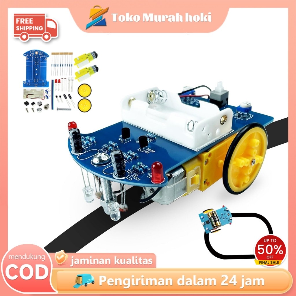 Line Tracking Robot DIY Robot Line Follower Kit Smart Car Line Follower Robot Edukasi Smart