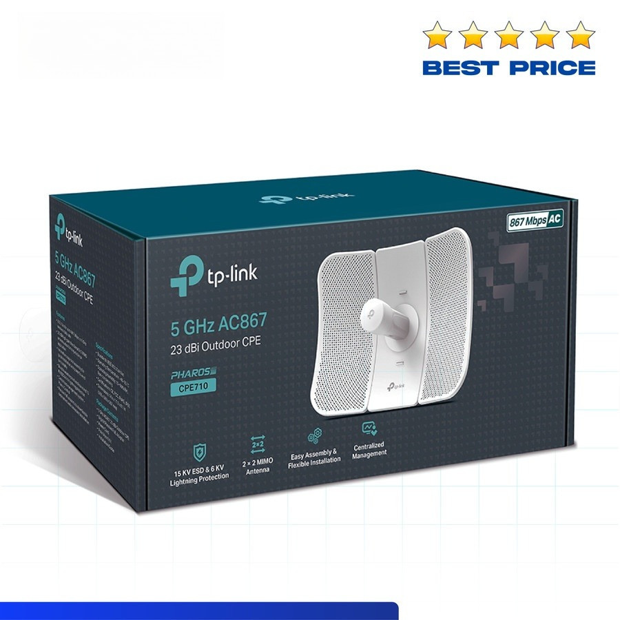TP-LINK CPE710 5GHz AC 867Mbps 23dBi Outdoor TPLINK CPE 710