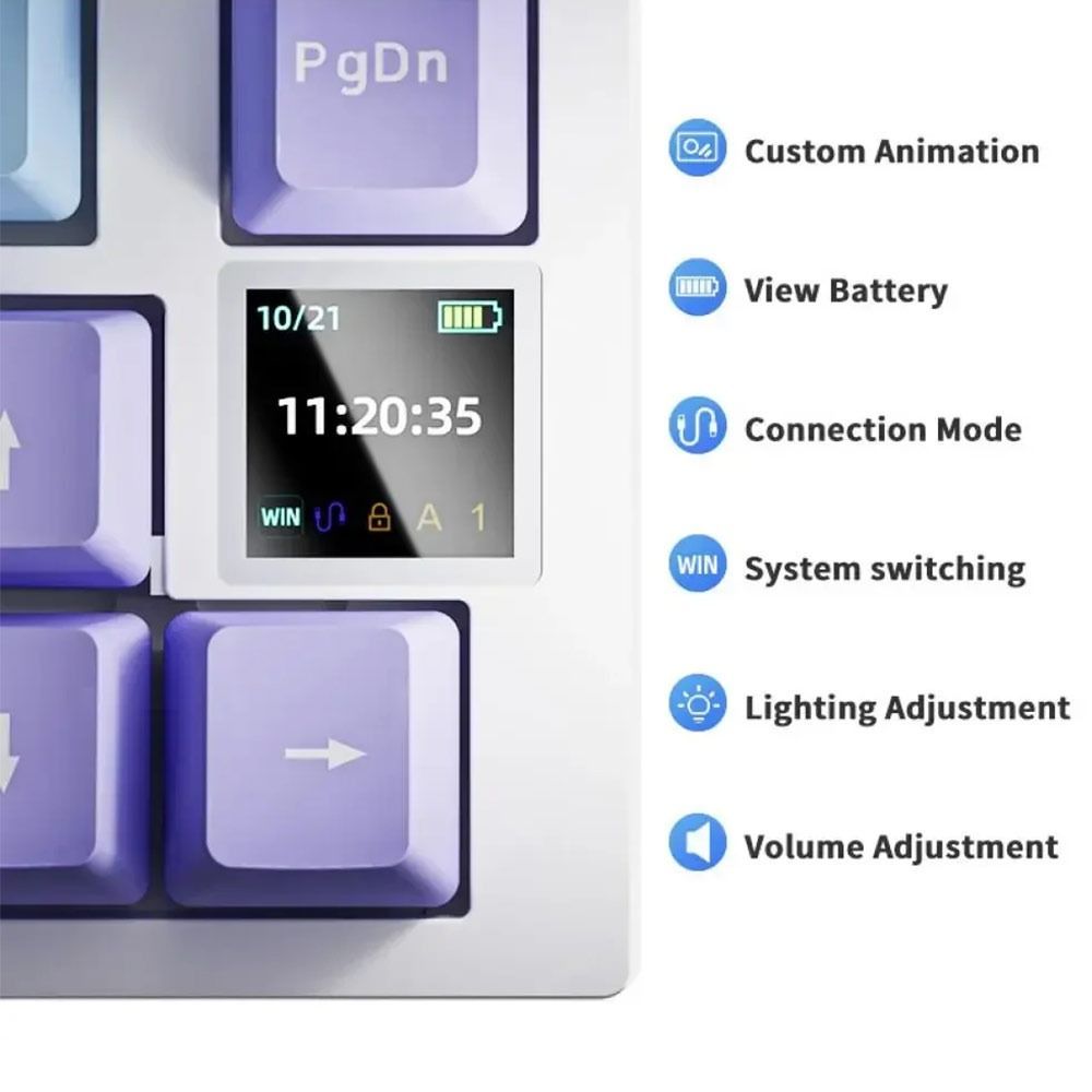 New AK820 Gaming Keyboard 82-Key Silent Meanical Keyboard With Knob Meanical Keys Wired Keyboard Gam