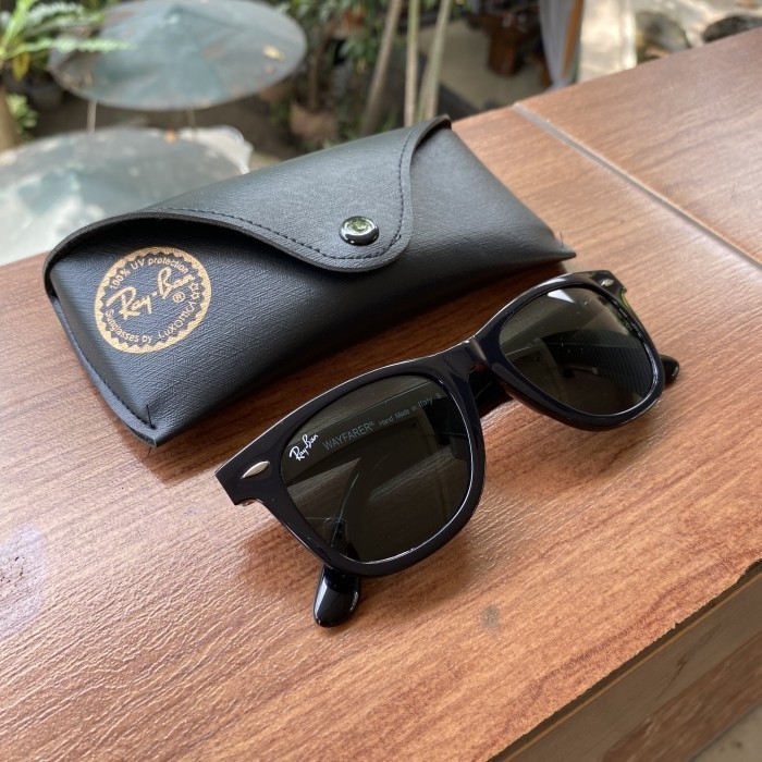 kacamata rayban hitam pria wayfarers full hitam sz 50