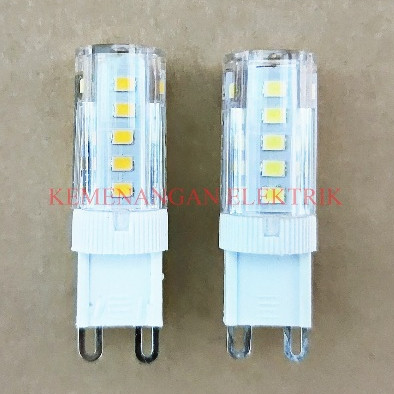 TERLARIS LAMPU HALOGEN KACANG LED G9 3W 220V 3 W 3WATT 3 WATT 220 V 220 VOLT / LAMPU HIAS G9 3W