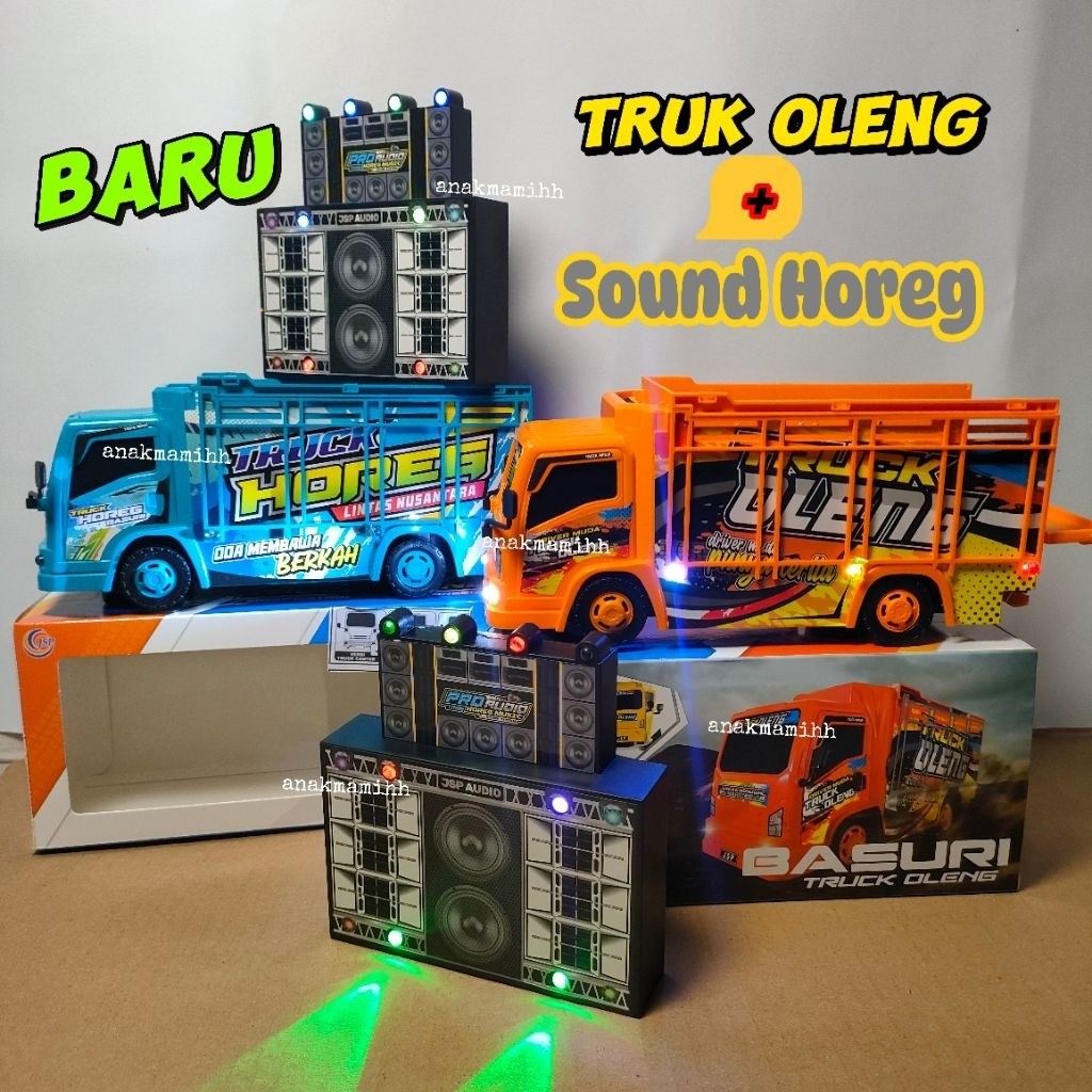 Mainan Truk Oleng Anak Gratis Sound Horeg Lampu stiker musik kado