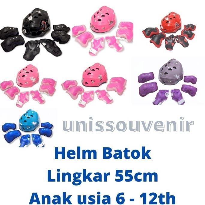 terlaris helm sepeda anak gowes helm pelindung sepatu roda ready - Hitam