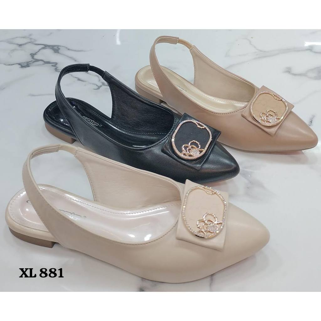 Purple XL 881 Sandal  Selop Tali Belakang wanita  36-40