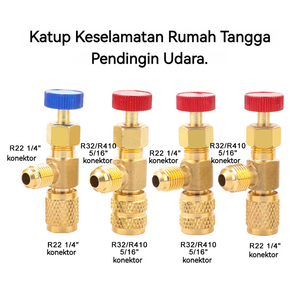 Adaptor Konverter Kran Premium untuk AC Rumah R22 ke R32 Katup Pengisian 1pc