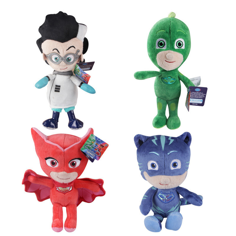 20cm PJ Masks Cartoon Plush Toys Kawaii Anime Figure Catboy Owlette Gekko Masks Anime Figures Toys F