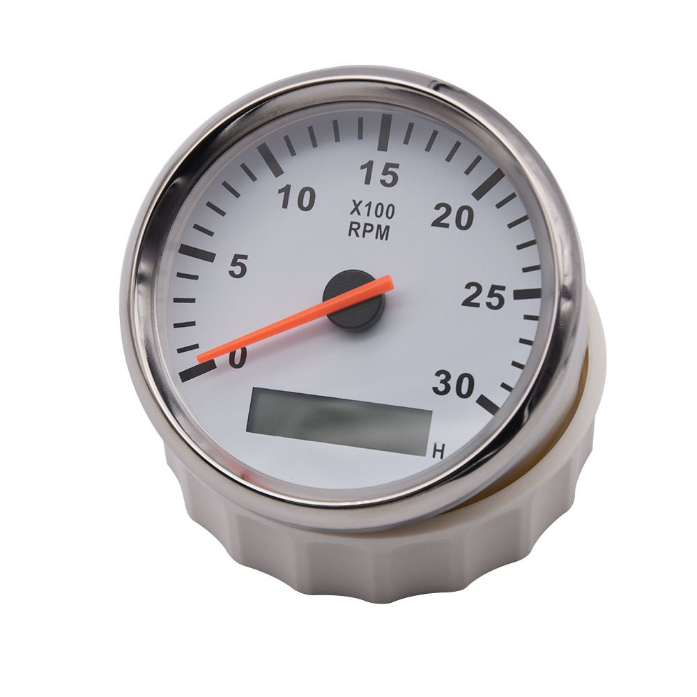 3000RPM Tachometer 85MM + Sensor Diesel Engine Marine Boat Car RPM Gauge Hour Meter Counter Digital 