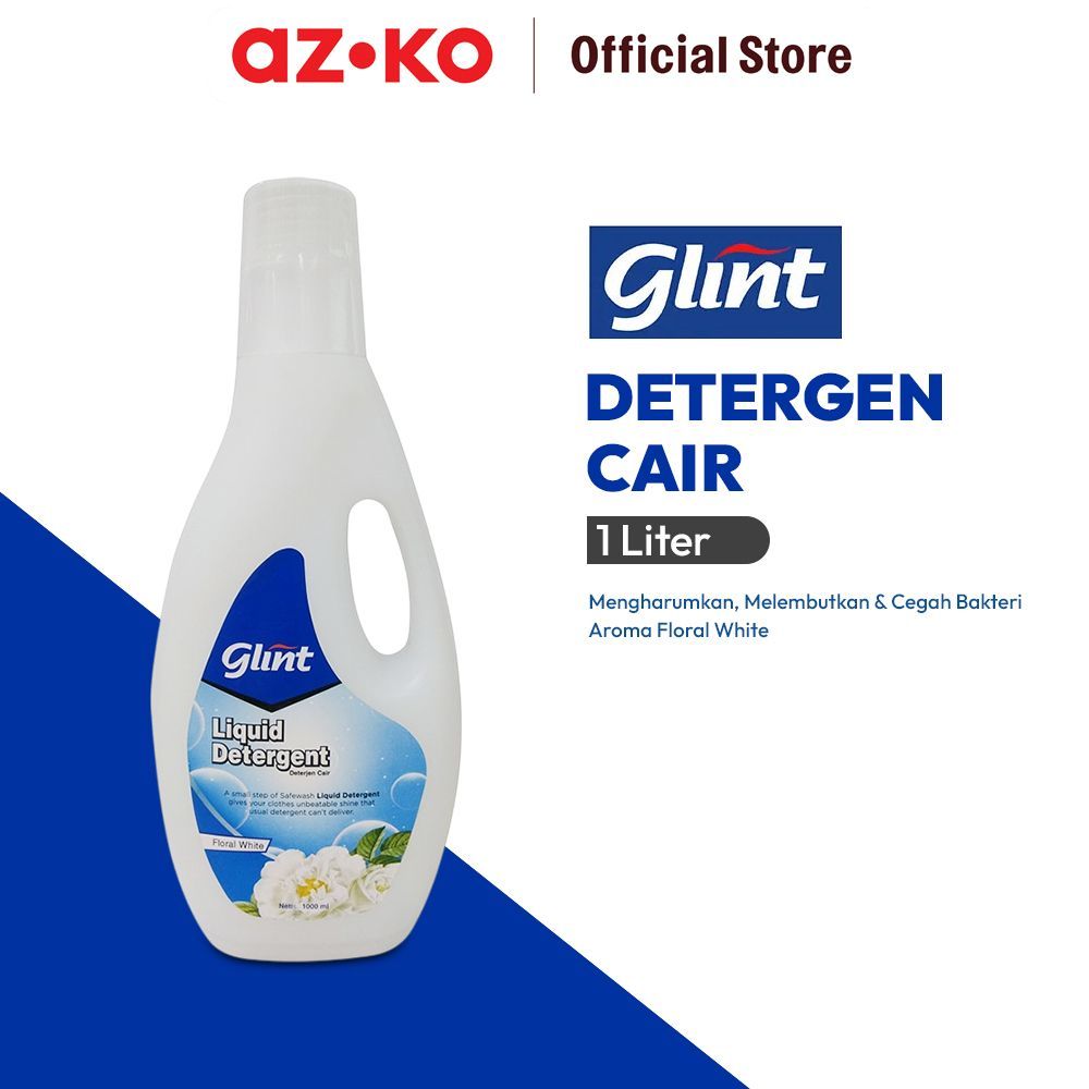 AZKO Glint 1 ltr Floral Deterjen Cair Stain Cloth Remover Sabun Cair Pakaian Pembersih Noda Baju Fab