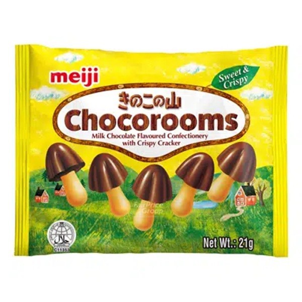 Meiji Chocorooms Crispy Cracker asal Jepang