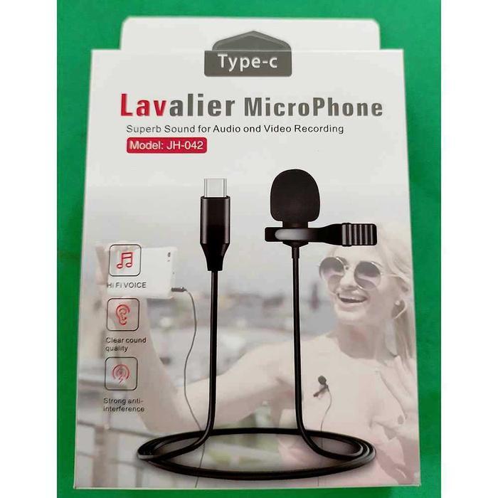 Type C USB Microphone Mikrofon Mic lavalier hp tablet kabel podcast