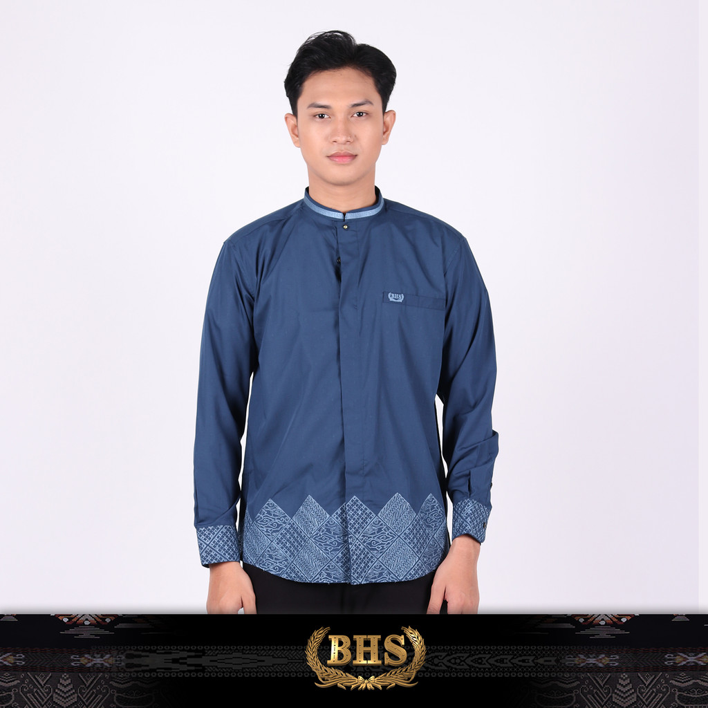 Baju Koko BHS Cosmo Suhaib Navy