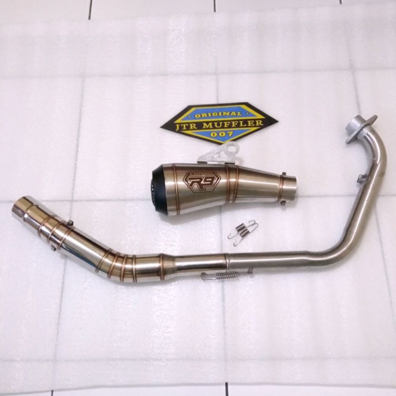 Knalpot R9 gp series Sonic 150 supra gtr 150 Cb150r new Cbr 150r facelift lokal