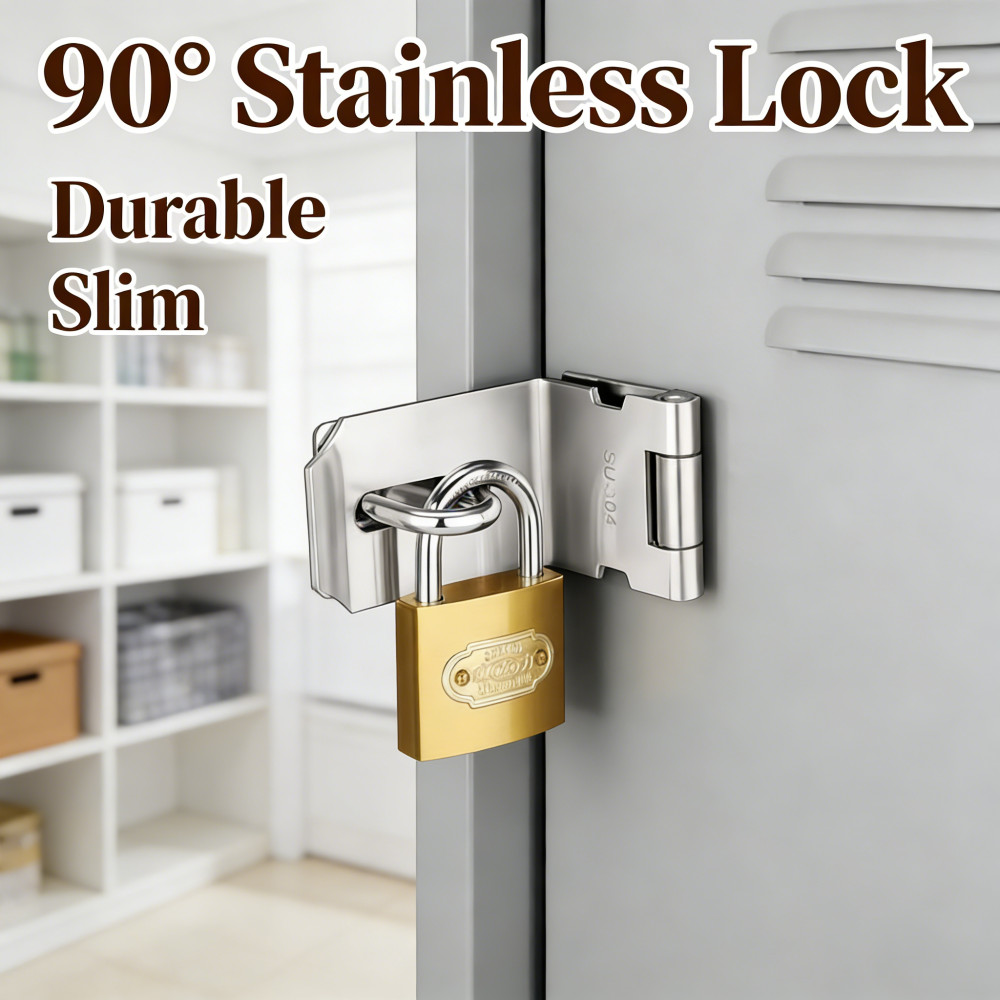 Kunci Pintu Siku SUS 90° Gembok Slot grendel Slot Gembok Kecil Siku
