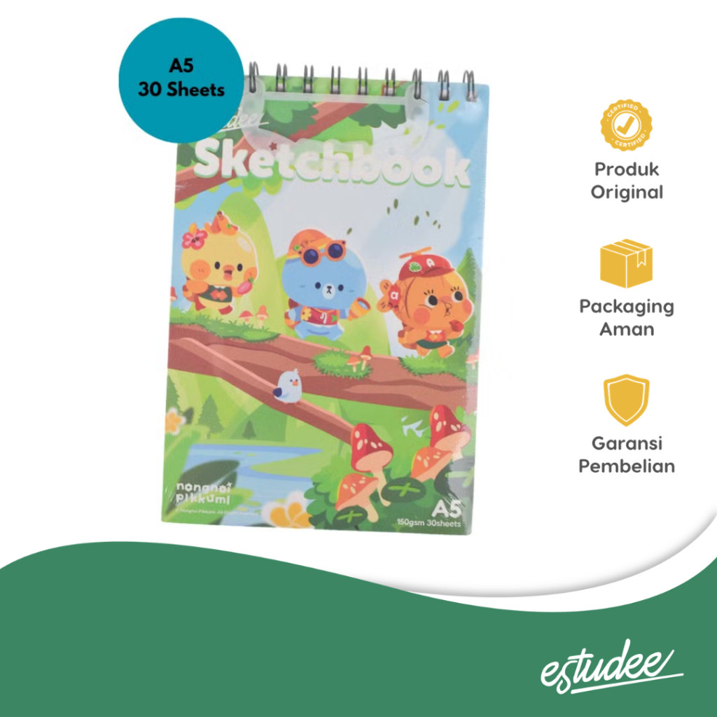 Estudee Sketchbook A5 150Gsm 30Sht Portrait Nongnoi Pikkumi