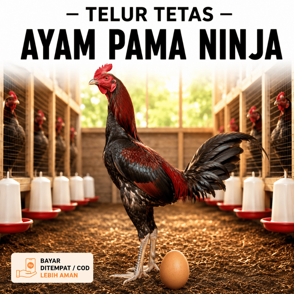 TELUR AYAM PAMA NINJA FERTILE ORIGINAL UNTUK DITETASKAN