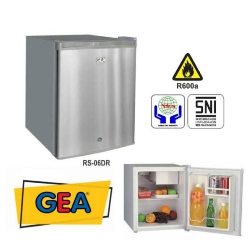 ll GEA RS 06DR RS06 06 DR RS06DR SMALL MINI BAR FRIDGE REFRIGERATOR KULKAS PORTABLE KECIL HOTEL 1 DO