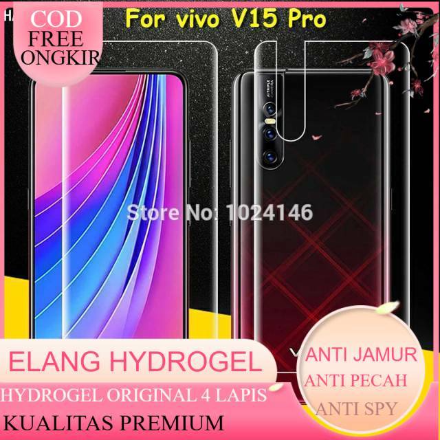 Hydrogel Vivo V15 / V15 Pro Antigores Depan Belakang Full Cover