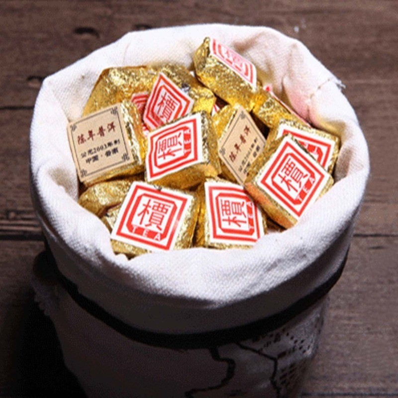 Teh Pu-erh Bata Mini 120g | Pu-erh Matang Asli Yunnan Bohai, Kemasan Praktis 1 Cangkir/Pcs — Cocok u
