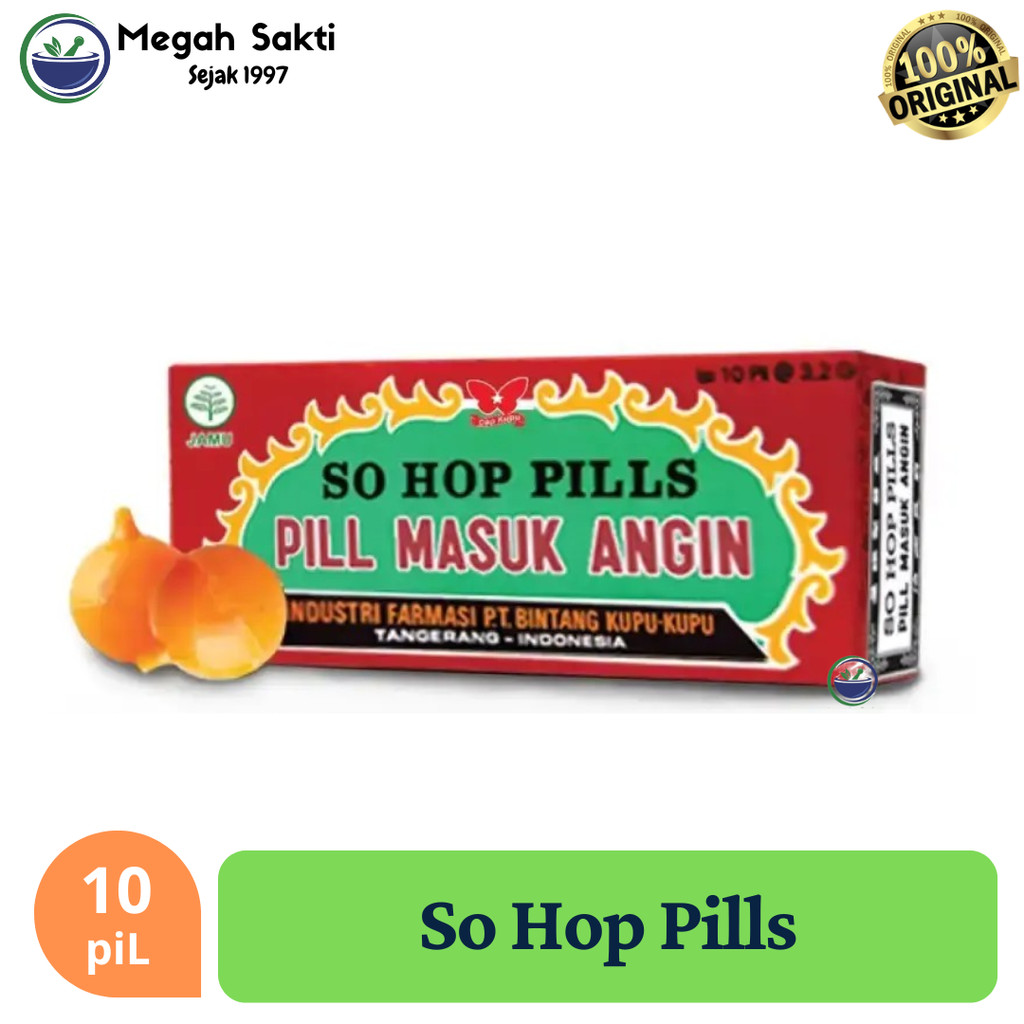 Megah Sakti - So Hop Pills / So Hap Yuen | Obat Masuk Angin Batuk & Sakit Kepala Dus isi 10 Pil