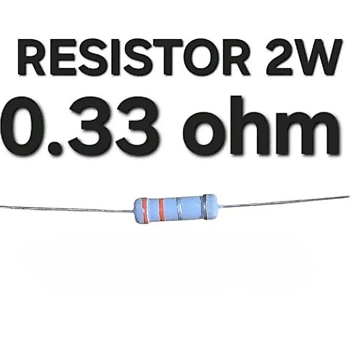 LINEAR Resistor 0.33 Ohm 2 Watt 2W Carbon Film Metal Oxide 0R33 ohm 5% Komponen Elektronik
