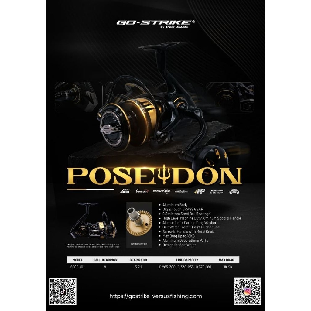 Reel Go Strike Poseidon SW 6000 PG