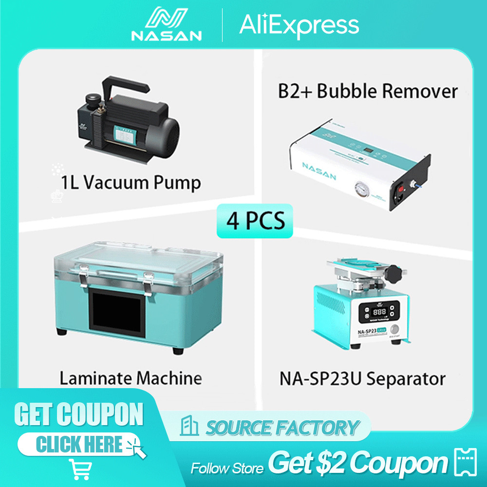 NASAN NA-SUPA lite Vacuum Laminate Maine NA-B2+ Bubble Remover NA-SP23 Ultra Separator for Flat Curv