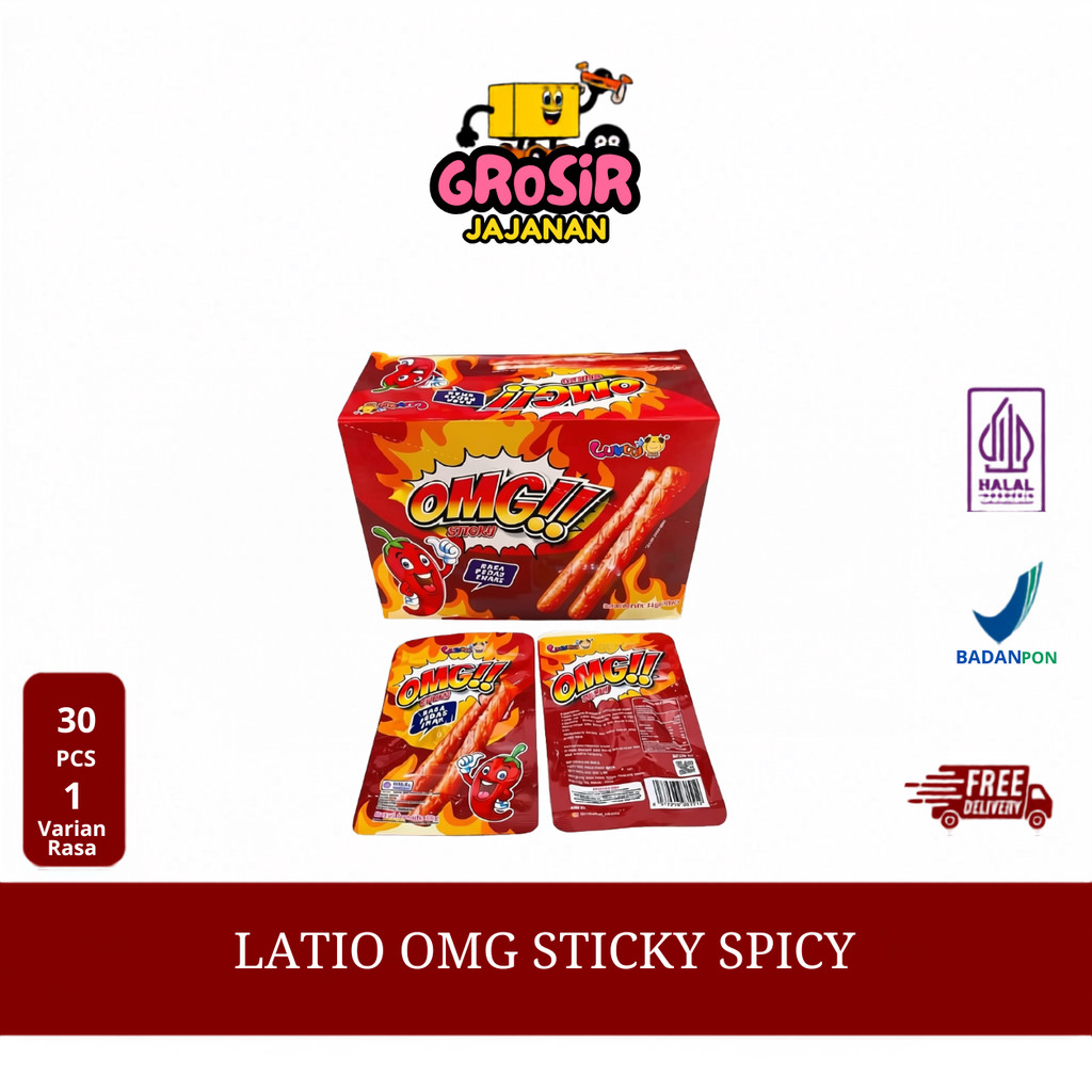 SNACK Latio OMG Sticky Spicy Luvmi isi 30 pcs