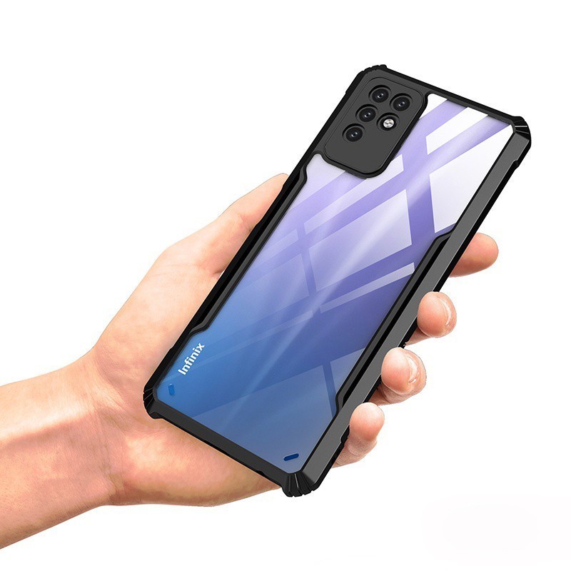 CASE INFINIX NOTE 10 / NOTE 10 PRO CASE TRANSPARAN CLEAR FUSION ANTI SHOCKPROOF BLACK