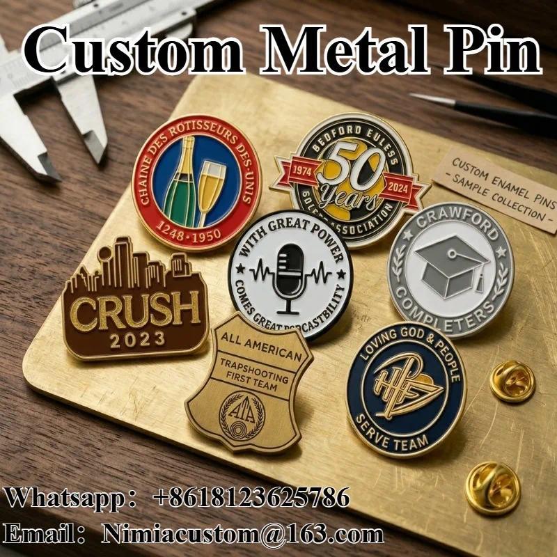 Custom Metal P Personalized Enamel P Logo Badge P Soft Enamel Hard Lapel Pin Custom Design Bulk Whol