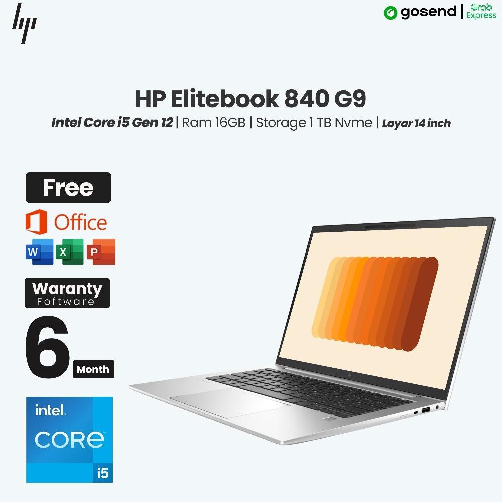 HP EliteBook 840 G9 Core i5 Gen 12 SSD NVMe Laptop Bisnis Premium