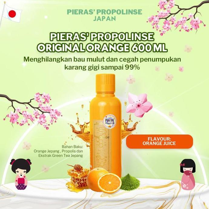 Mouth- Pieras Propolinse Orange Mouthsh Obat Kumur Jeruk Bau Gusi Propolis Membersihkan Karang