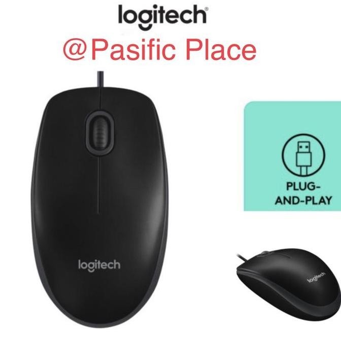 Pilihan - Mouse Usb Logitech B100 / Mouse Kabel Logitech / Mouse Wired Logitech