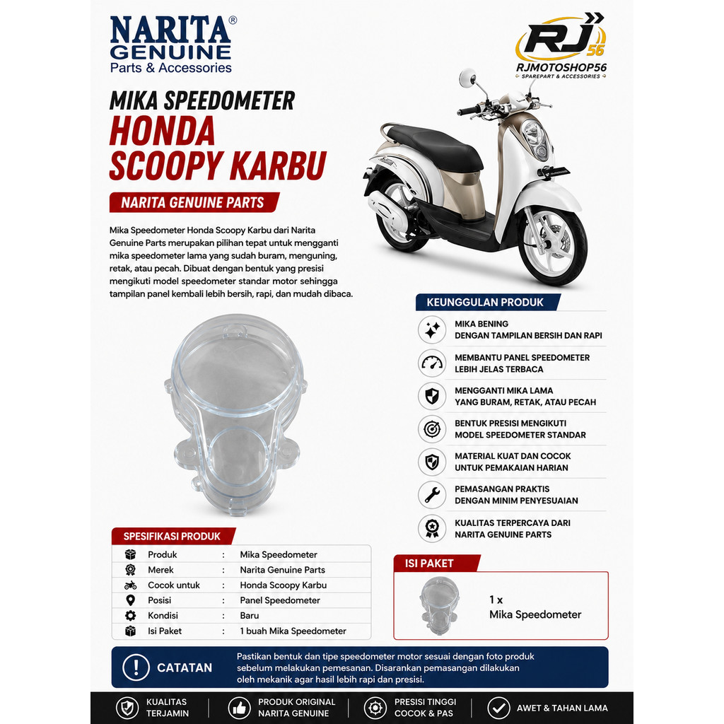 Mika Speedometer Honda Scoopy – Narita Genuine Parts