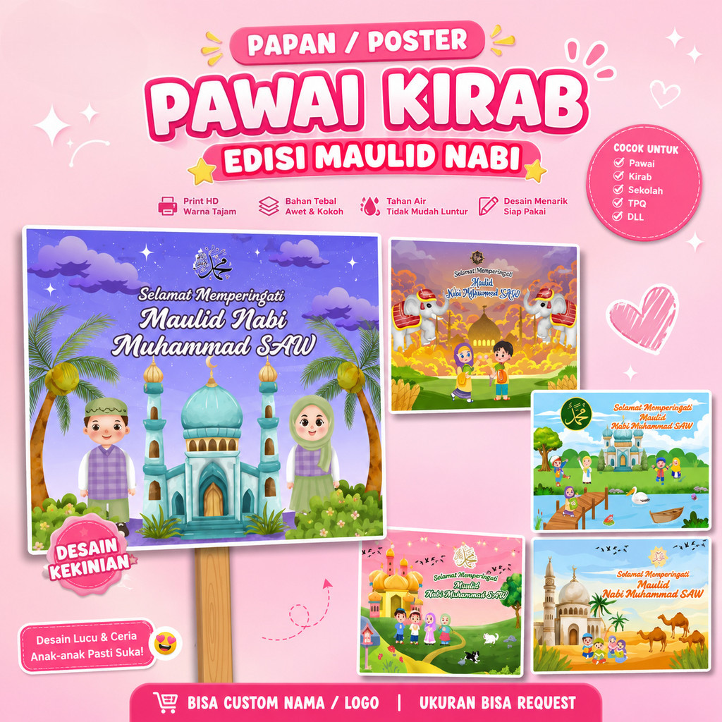 JDM Project 4 - Papan Pawai Kirab Maulid Nabi Muhammad | Poster Kirab Maulid Nabi