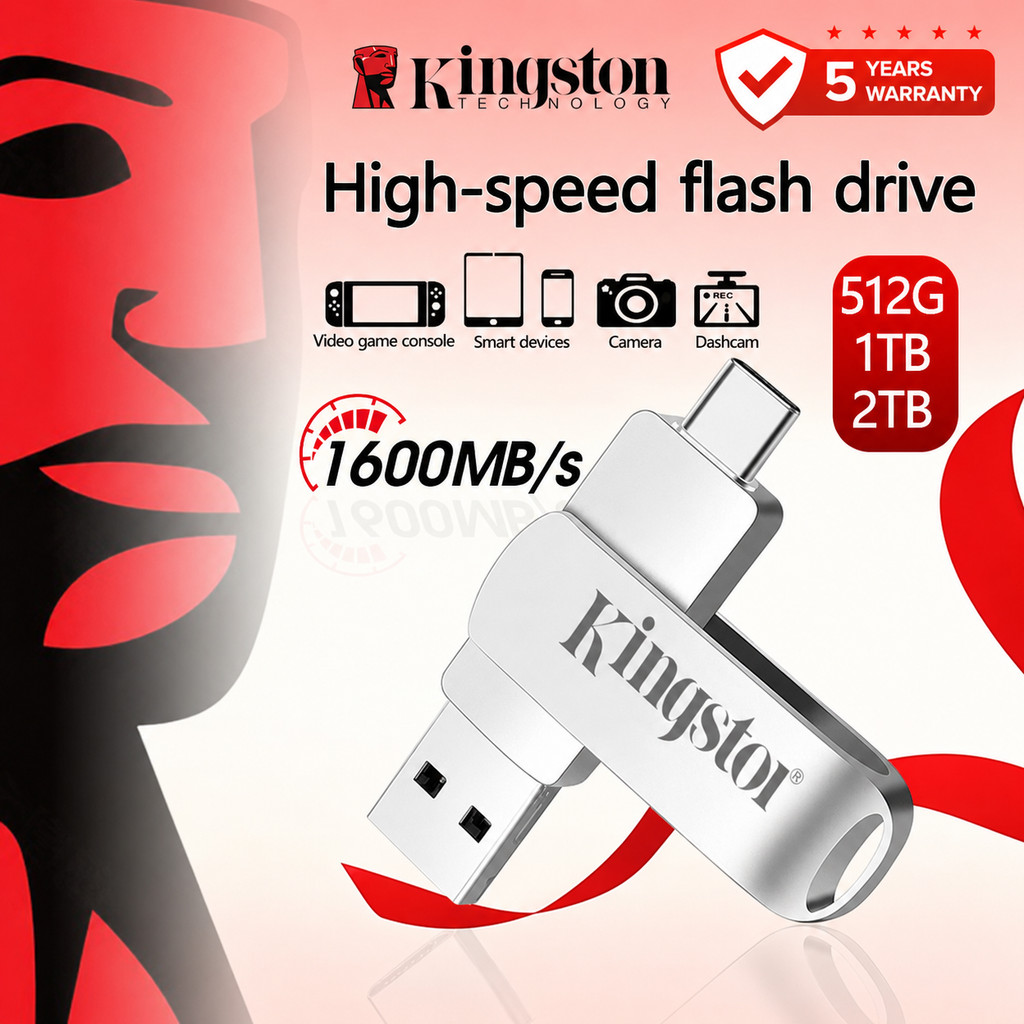 4 in 1 Kingston Flashdrive High Speed 1600MB/s Dual OTG Type C & USB 3.0 Metal - Flashdisk HP Androi