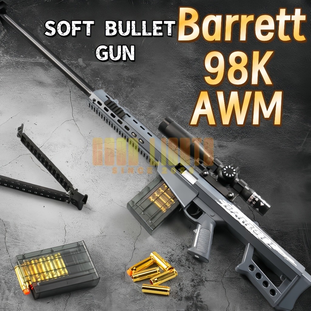 Mainan Luar Ruangan 98K Barrett AWM Anak-anak Bermain Tembak Luar ruangan Mainan Anak-anak
