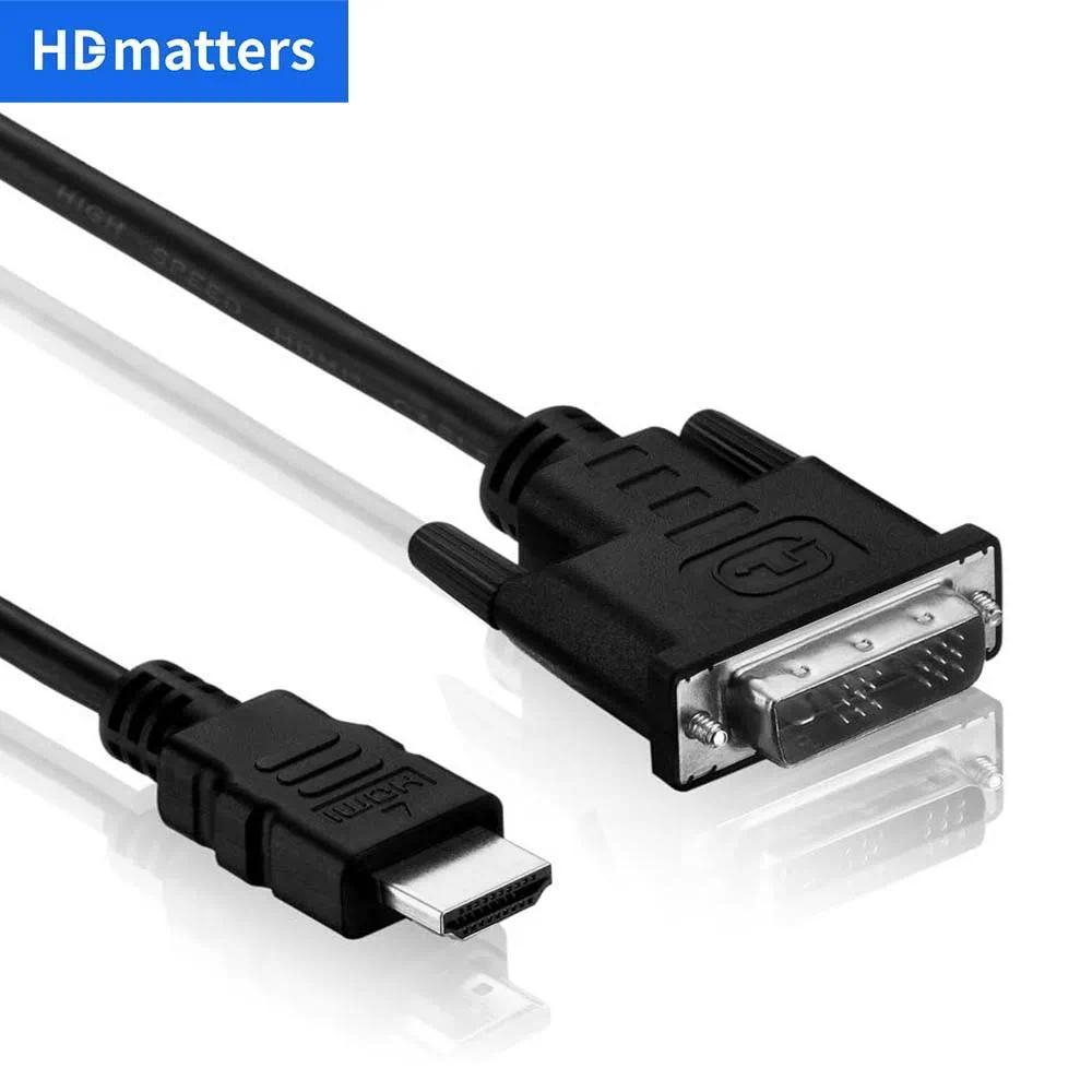 Kabel HDMI ke DVI 3M/1.5M/adaptor Kabel adaptor HDMI ke DVI dua arah 1080P Kabel adaptor DVI ke HDMI