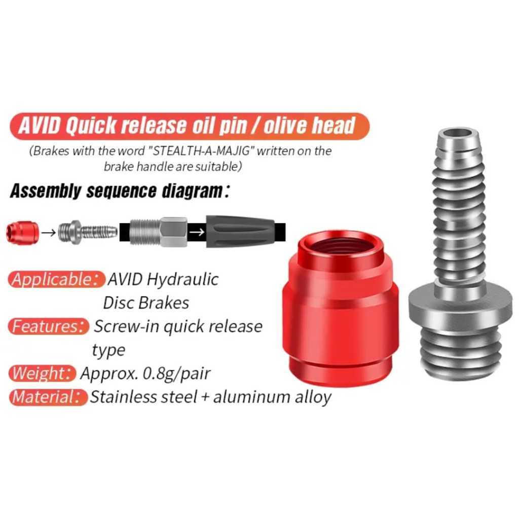 Foto Olive Connector Jarum Insert Sram Avid Brake Hose hydraulic Sram Road MTB