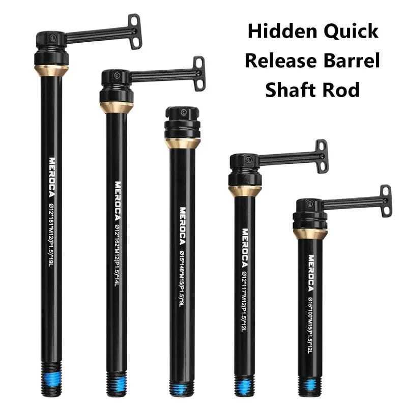 Foto Meroca AS TA Thru Axle Shaft Hidden Qr Quick Release 12 15 mm boost 142 148 ulir drat 1.5 medium Alloy Freehub Sepeda MTB RB