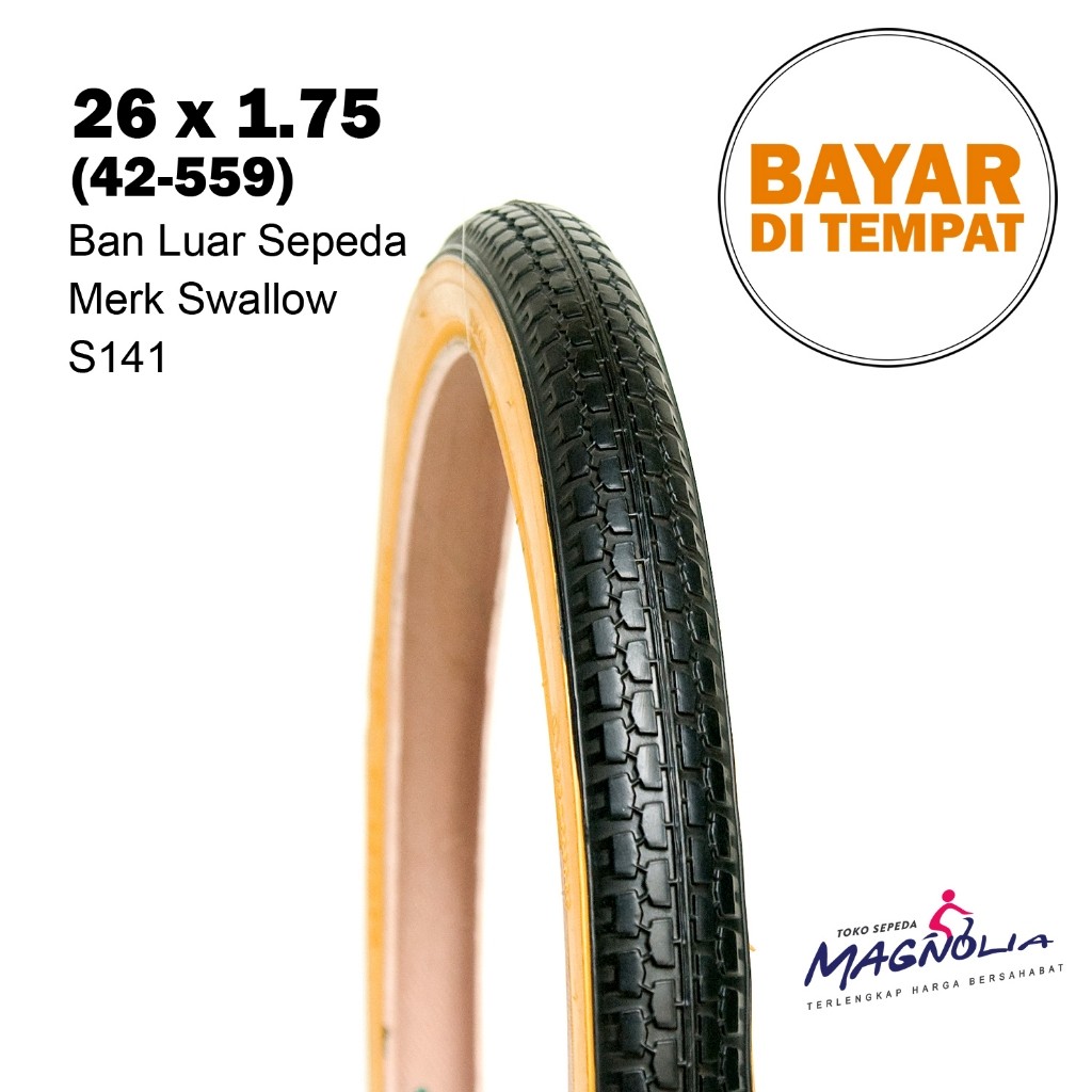 Ban Luar Sepeda 26 x1.75 Swallow