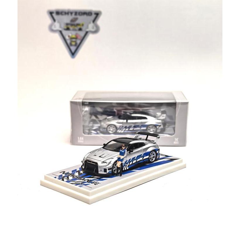 Time Micro Nissan GTR R35 Skyline Fast And Furious Silver Blue FIGURE Limited Edition