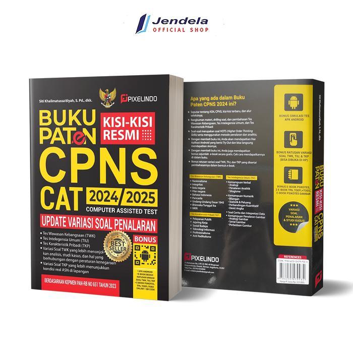 Buku CPNS Paten CAT Kisi-Kisi Terbaru 2024/2025 Update Variasi Soal Penalaran - Pixelindo (SALE NOV)