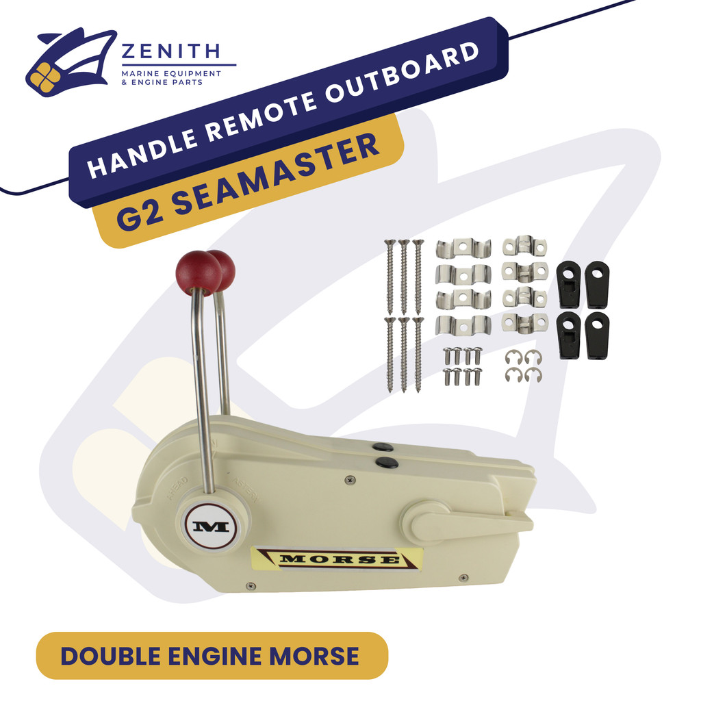 HANDLE REMOTE GAGANG 2 DOUBLE ENGINE OUTBOARD MORSE / SEAMASTER