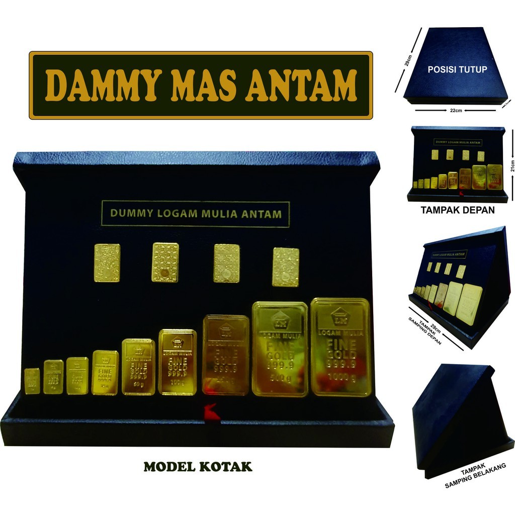 (READY STOK) DUMMY/Contoh LOGAM MULIA / reprika mas antam / pajangan mas antam (TERLARIS)