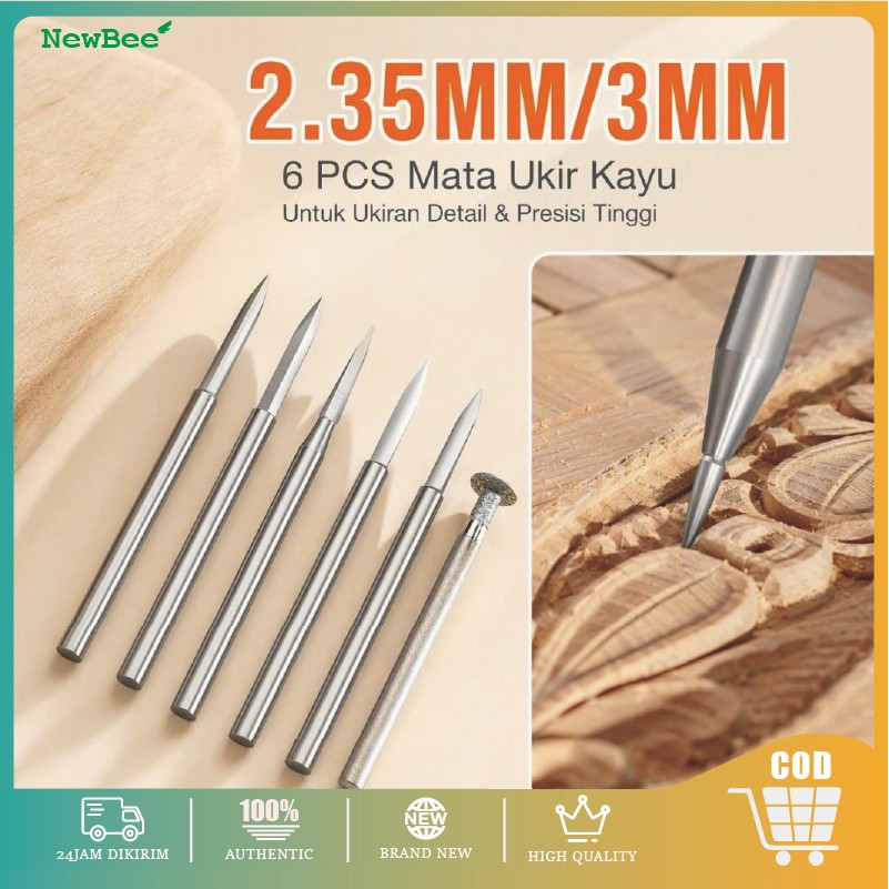 6PCS Mata Bor Ukir Kayu 2.35MM 3MM Mata Bor Kayu Kecil Mata Bor Mini Kualitas Tinggi Untuk Ukiran Ka