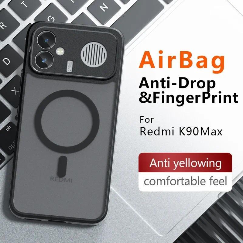 Untuk Xiaomi Redmi K90 Max K90 Ultra Case Shockproof Magnetic Matte PC + TPU Anti fingerprint Transl