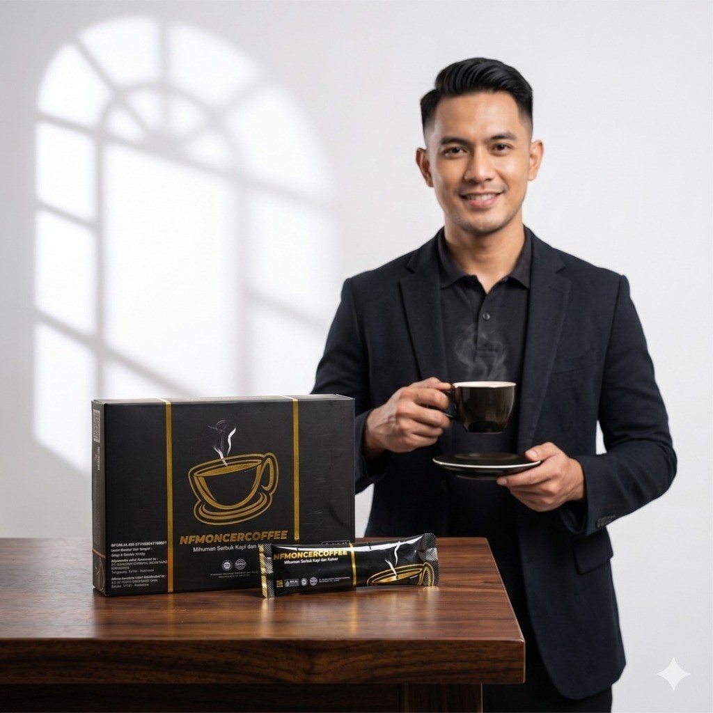 Moncer Minuman Herbal Kopi Sachet Praktis Siap Seduh Halal BPOM 2 Sachet 4 Sachet 1 Box 8 Sachet
